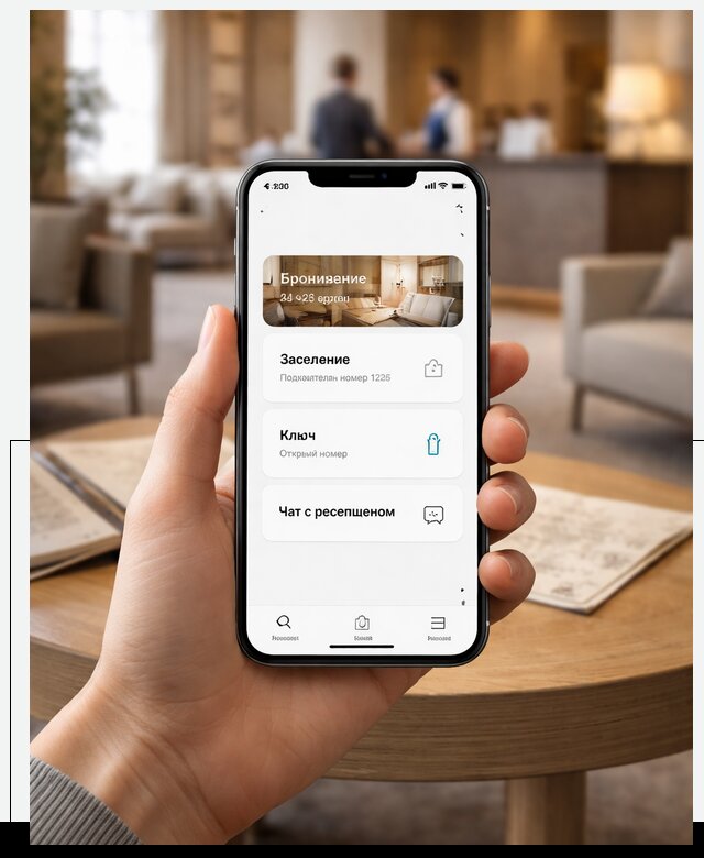 Мобильное приложение для гостей отеля в Тобольске, управление сервисом